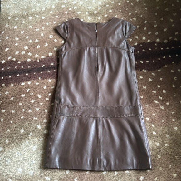 Chocolate Brown 100%  Leather dress with lining. - Picture 2 of 2